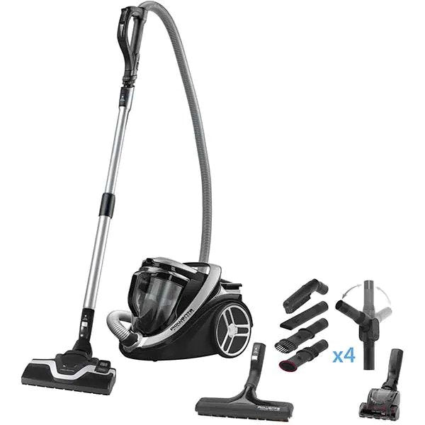 Aspirator fara sac Rowenta Silence Force Cyclonic 5***** RO7689EA, 550 W, Tehnologie Ciclonica, cap de aspirare Power Air, maner Ergo Comfort, capacitate sac 2.5L, lungime cablu 8.4m, Argintiu