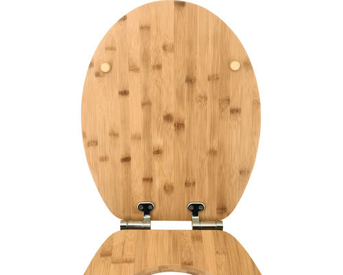 Capac WC FORM & STYLE Bambus, inchidere lenta, 46,2x36,5 cm
