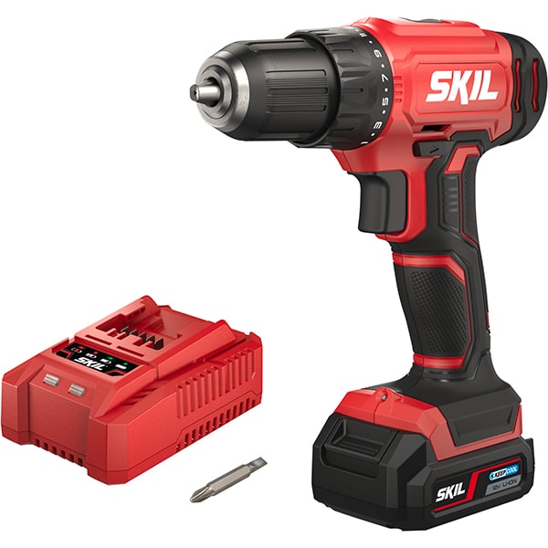 Masina de gaurit fara fir, Skil, 1 acumulator, 1300 rpm, 2700 AA, 12 V, 2,0 Ah Li-ion, Rosu/Negru