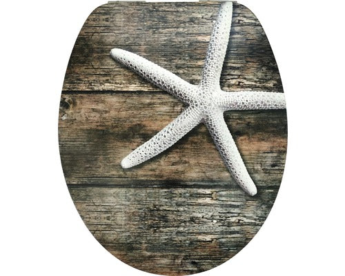 Capac WC form & style Sculpture Seastar, inchidere lenta, usor detasabil, 46,2x36,5 cm