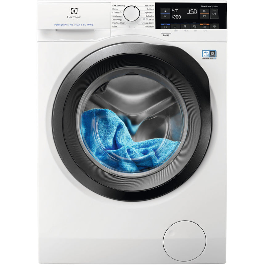 Masina de spalat rufe cu uscator Electrolux EW7WP361S, Spalare 10 Kg, Uscare 6 Kg, 1600 rpm, Clasa A, Motor Inverter, DualCare, SensiCare, SteamCare, Alb