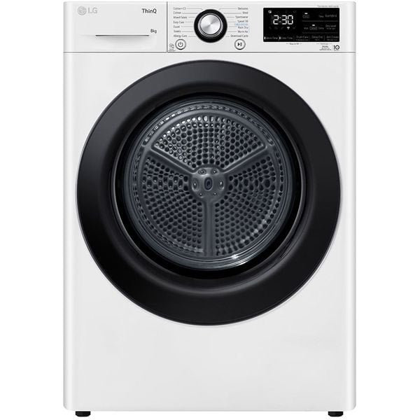 Uscator LG RH80V3AVBN 8 kg, uscator cu pompa de caldura, functie ThinQ™ WiFi, alb