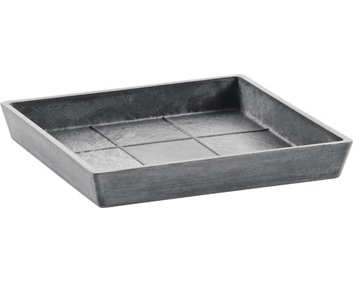Farfurie Patrata Ecopots Plastic 29, 6x29, 6x3 Cm Gri