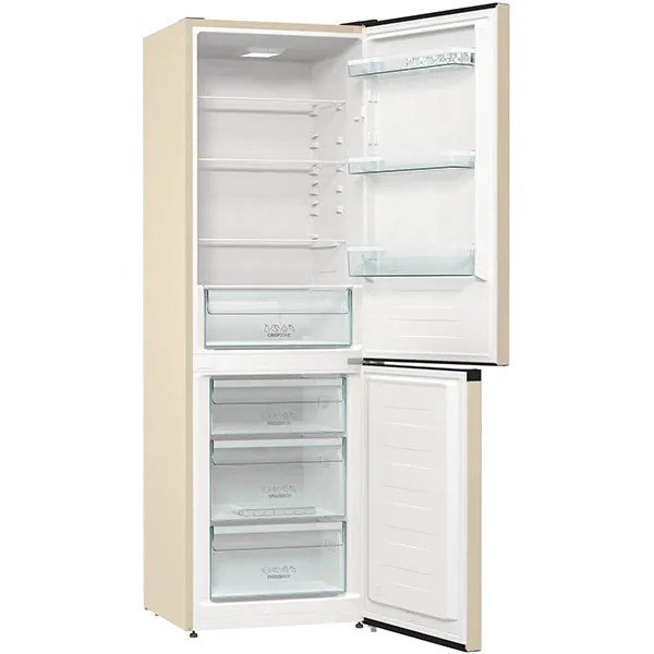 Combina frigorifica GORENJE RK6192EC4, FrostLess, 314 l, H 185 cm, Clasa E, Crem