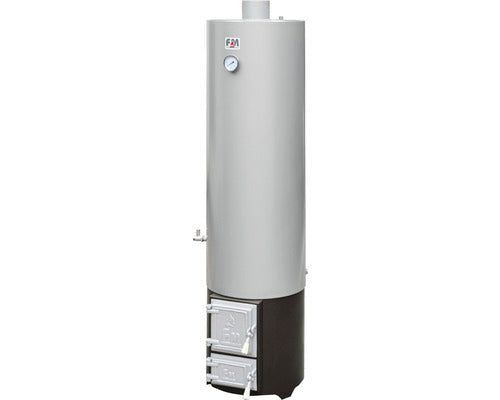 Ansamblu boiler pe lemne 120l cu focar economic