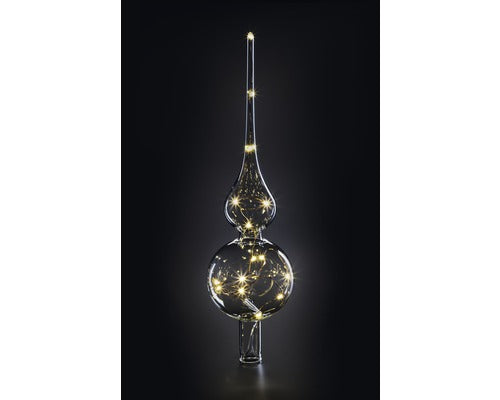 Varf Brad Cu 15 Led-uri Krinner Lumix Tree Topper Transparent Alb Cald Include Timer Si Baterii