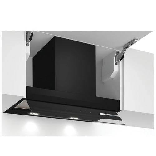 Hota incorporabila Bosch DBB67AM60, Putere de absorbtie 749 m3/h, 3 trepte + 1 intensiv, Filtru lavabil, 60 cm, Sticla neagra