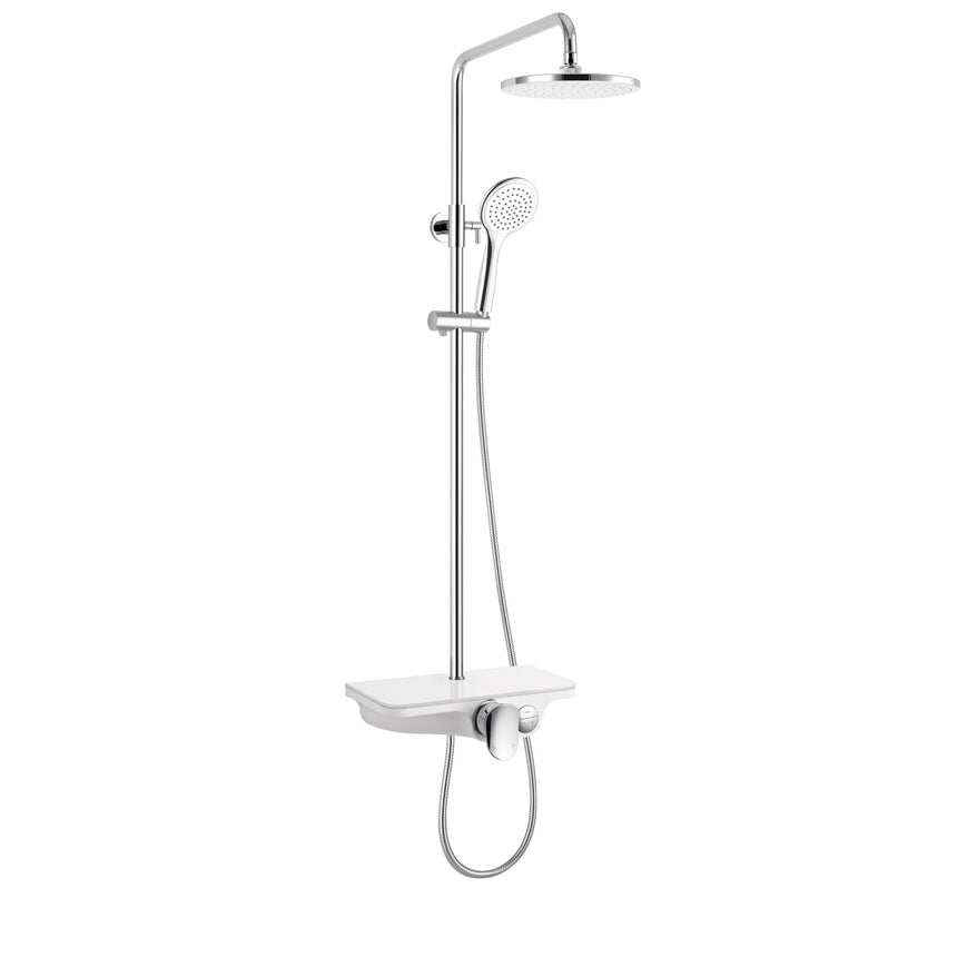 Set de dus Crom - Alb 121x28x55 cm
