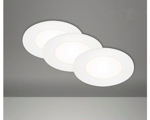 Spot Incastrat Flat 3w 350 Lumeni, 4000k, Ø85 Mm, Alb, Pachet 3 Bucati