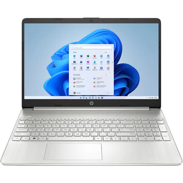 Laptop HP 15s-fq4016nq, Intel Core i5 1155G7 pana la 4.5 GHz, 15.6" HD, 8 GB, SSD 256 GB, Intel Iris Xe, Windows 11 Home, Argintiu