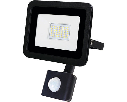 Proiector Cu Led Integrat Starke 30w 2700 Lumeni Ip65, Senzor De Miscare, Lumina Rece, Negru