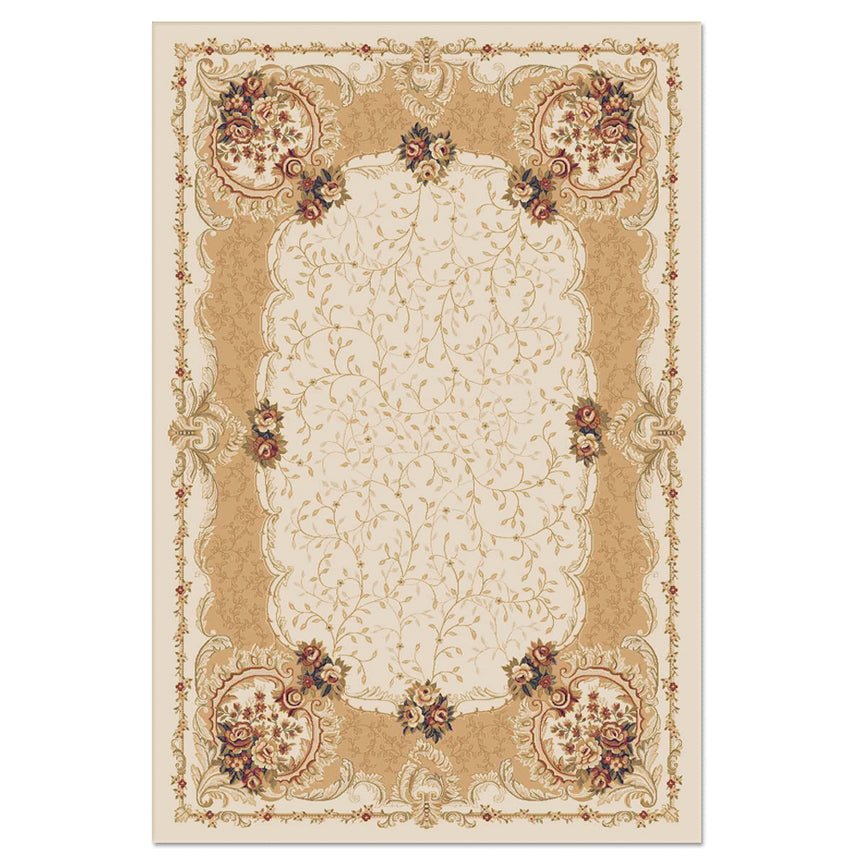 Covor Carpeta sintetic, Colectia Atlas 3024-1-41333, 80x150cm, Bej, Model clasic