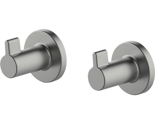 Cuier Baie Lenz Sivo, 1 Agatatoare, Montaj Pe Perete, Grafit Mat, Set 2 Bucati