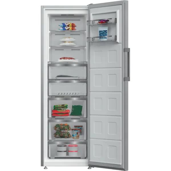 Congelator GRUNDIG GFPN66820X, No Frost, 286 l, H 186 cm, Clasa E, Argintiu