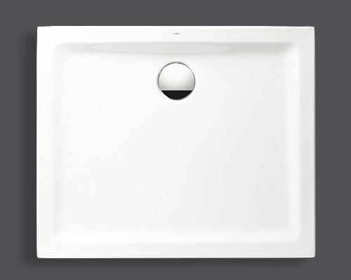 Cadita de Dus Dreptunghiulara Jungborn Anca, 90x75x2,5 cm, Acril, Alb