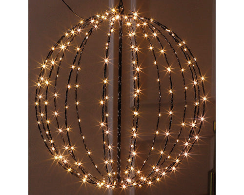 Glob 3d Pentru Exterior Lafiora 205 Led-uri Ø 40 Cm Negru