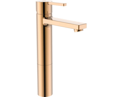 Baterie lavoar monocomanda inalta Roca Naia tehnologie Cold Start rose gold