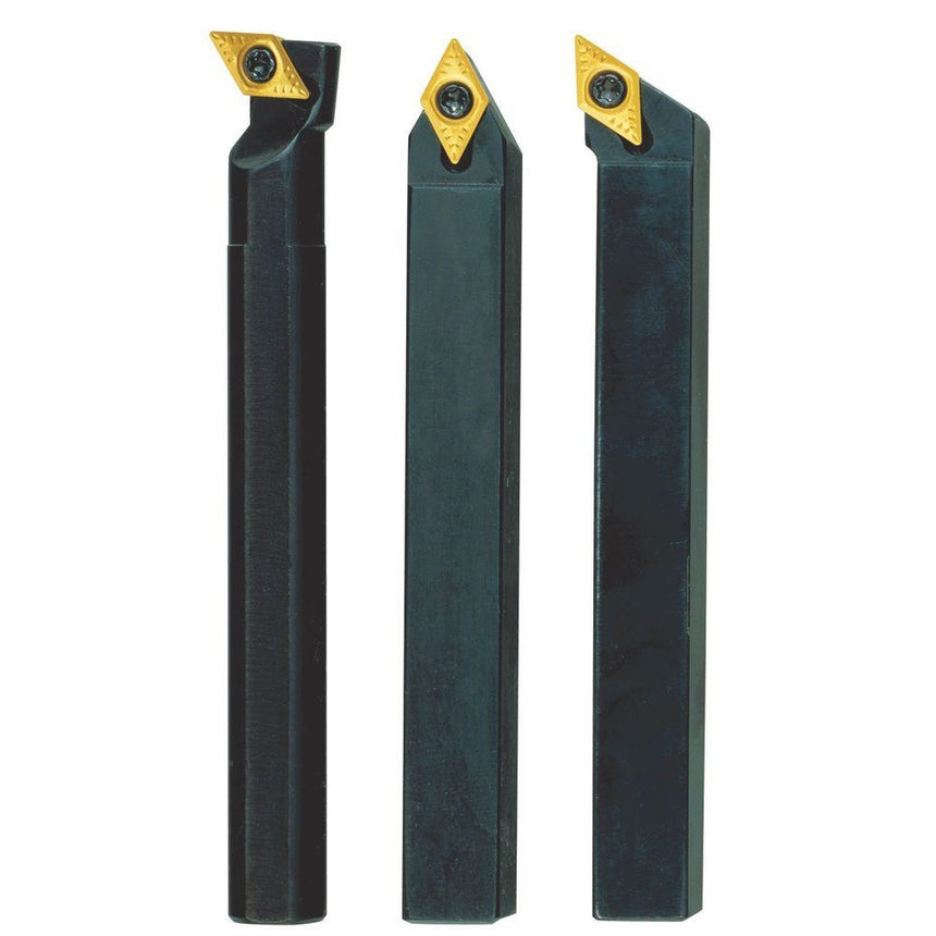 Set cutite cu placute din tungsten pentru strung de metal Micromot Proxxon 24555, 3 piese
