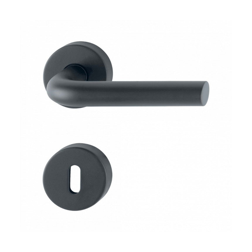 Maner usa AnsaPro Douro cu rozeta pentru cheie, culoare negru mat, 130x52 mm