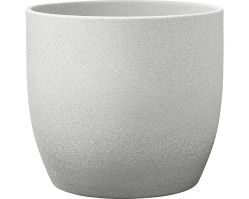 Masca Ghiveci Soendgen Basel Stone Ceramica Ø 16 Cm H 15 Cm Gri Deschis