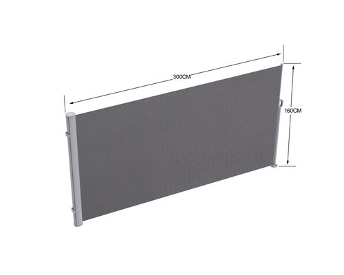 Copertina Retractabila Laterala Manuala 1,6x3 m Gri