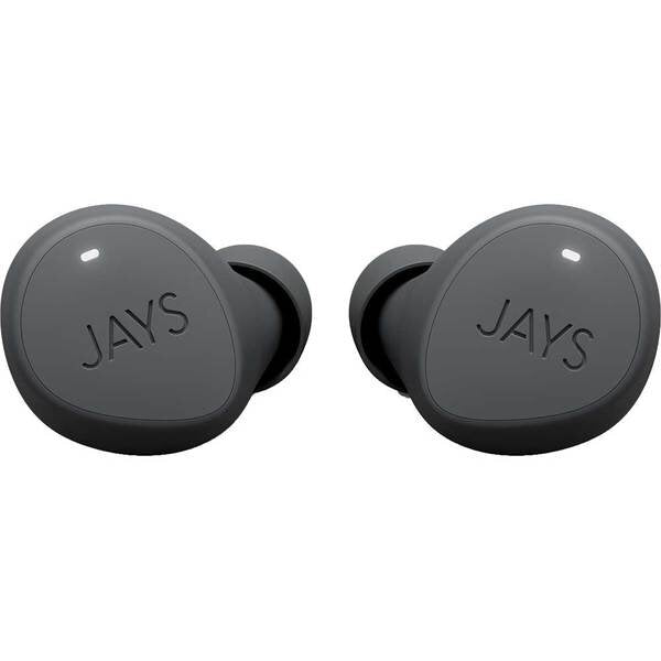 Casti JAYS m-Five, True Wireless, Bluetooth, In-Ear, Microfon, Gri