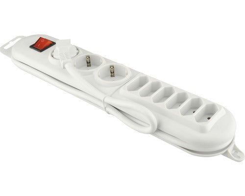 Prelungitor Electric 9 (3 + 6) Prize 2m 3500w Alb, Cu Intrerupator