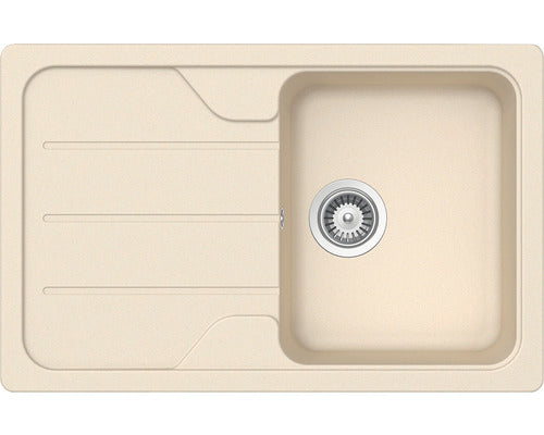 Chiuveta Bucatarie Cu O Cuva Schock Formhaus D-100s 78x50 Cm, Cu Picurator, Reversibila, Cristalite Moonstone