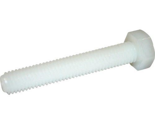 Suruburi Metrice Cu Cap Hexagonal Dresselhaus 6x20 Mm Din933 Plastic Alb, 100 Bucati
