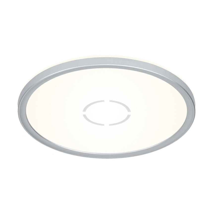 Plafoniera LED Briloner Leuchen Free Ultra Slim, Rotunda, 18W, 2400 lumeni, lumina neutra (4000K), efect lumina indirecta, 29.3x2.8 cm, Argintiu
