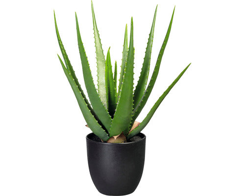 Planta Artificiala Aloe Vera In Ghiveci H 47 Cm Verde