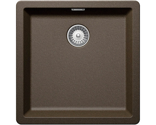 Chiuveta Bucatarie Cu O Cuva Schock Greenwich N-100 45,6x45,6 Cm, Fara Picurator, Montare Pe/sub Blat, Cristadur Bronze