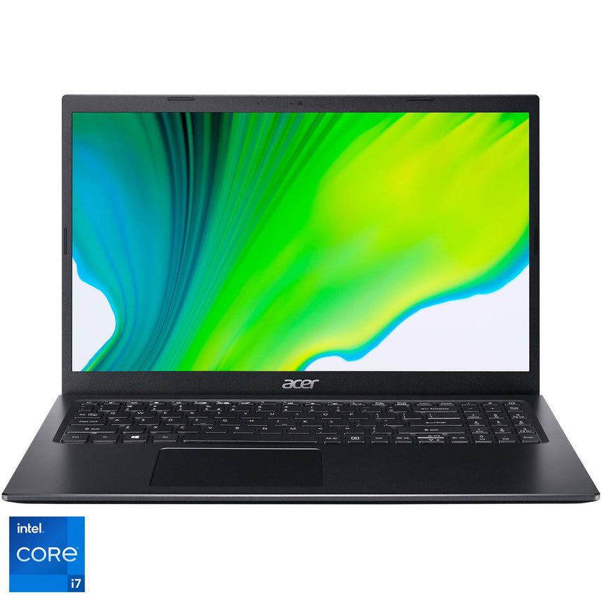 Laptop Acer Aspire 5 A515-56 cu procesor Intel® Core™ i7-1165G7, 15.6", Full HD, 8GB, 512GB SSD, Intel Iris Graphics, No OS, Black