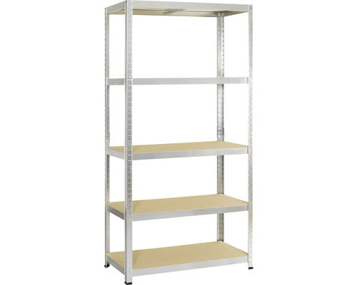 Raft Metalic Cu 5 Polite Din Lemn Avasco 1770x900x450 Mm Max. 175 Kg/polita, Montaj Rapid Cu Cleme