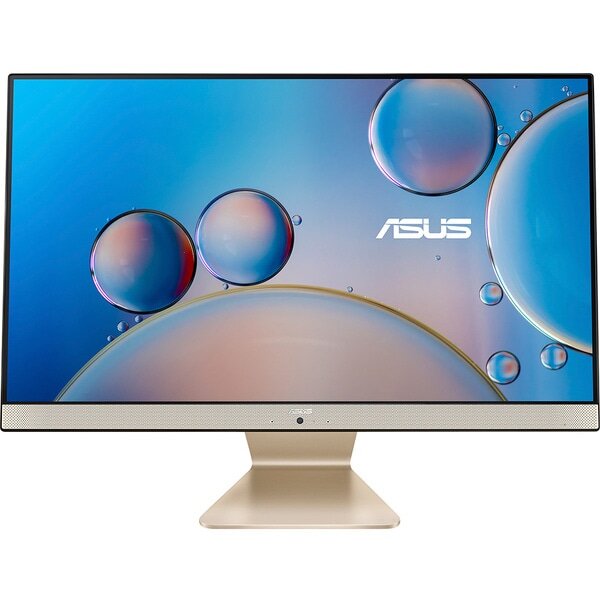 Sistem PC All in One ASUS M3400WYAK-BA002M, AMD Ryzen 5 5625U pana la 4.3 GHz, 23.8" Full HD, 8GB, SSD 512GB, AMD Radeon Graphics, Free DOS, Negru-Auriu