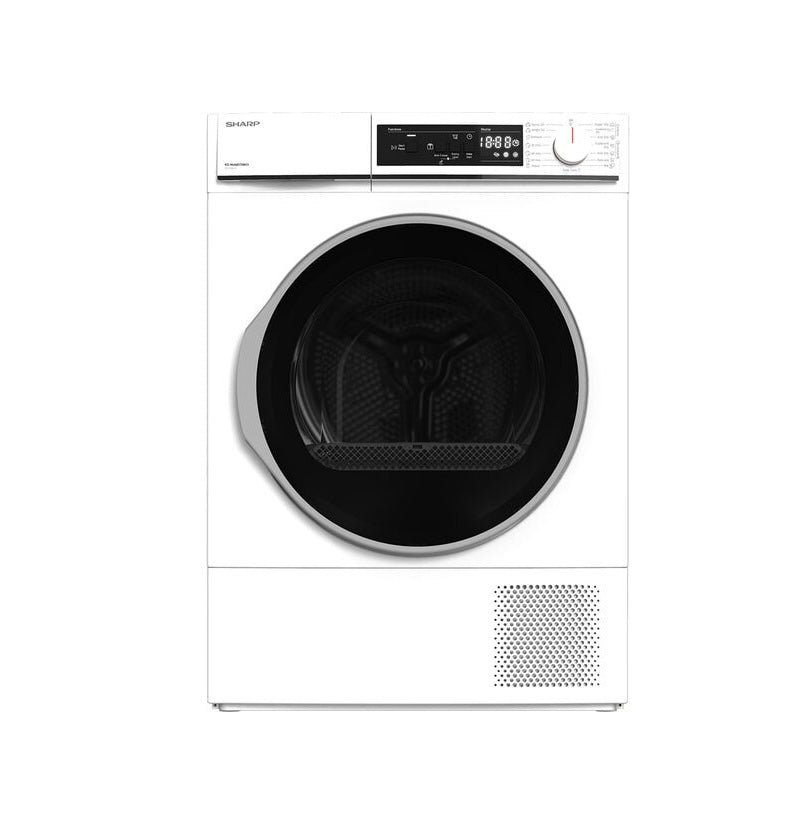Uscator de Rufe SHARP KD-NHA8S7GW21-EE, Pompa de Caldura, 8 kg, 15 programe, Clasa A++, Alb