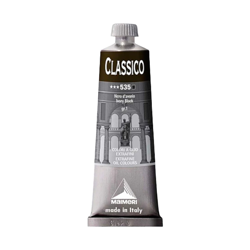 Culoare in Ulei Classico Maimeri - Ivory Black - 60 ml