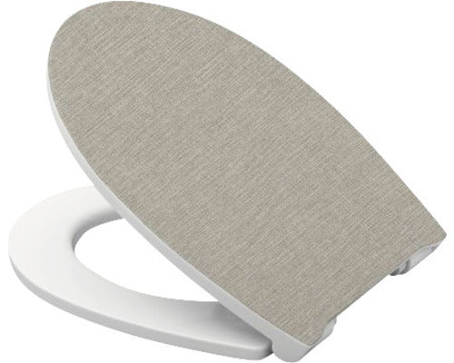 Capac WC form & style, inchidere lenta, decor textil