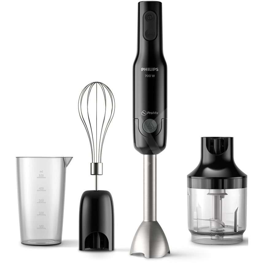 Mixer Vertical PhilipsProMix Daily Collection HR2543/90, 700 W,2 cutite, tocator, tel, turbo speed, brat mixer din otel inoxidabil, castron pentru amestec, Negru