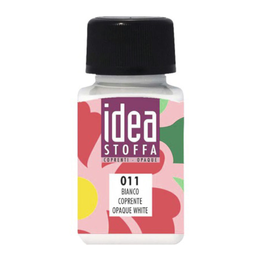 Vopsea Decorativa pentru Tesaturi Idea Stoffa Maimeri - Opaque White - 60 ml