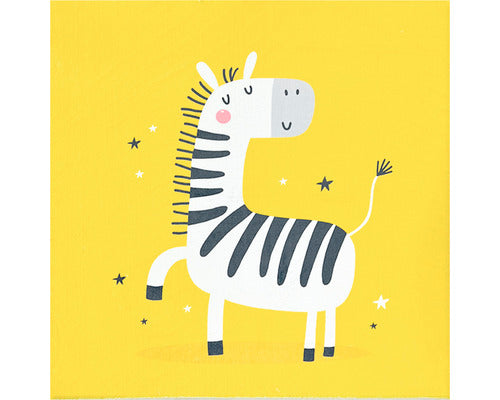 Covor Camera Copiilor Nela Zebra Galben 100x100 Cm