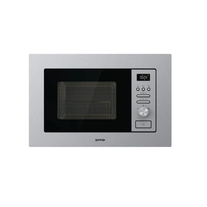 Cuptor cu microunde incorporabil Gorenje BM201AG1X, 20 l, 800 W, Grill, Smart Display, AquaClean, Inox