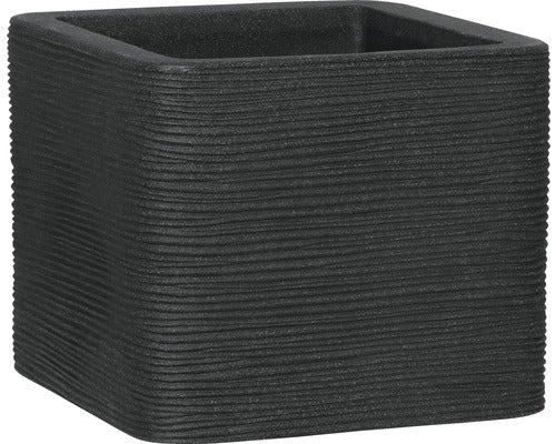 Ghiveci Striat Geli, Plastic, 40x40x32, 5 Cm, Antracit