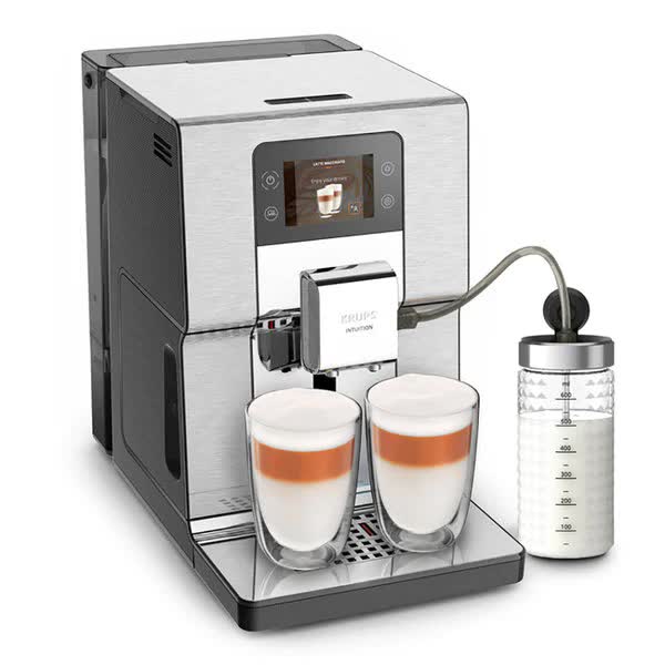 Espressor automat Krups EA877D10, 1550 W, 3 L, 15 bar, Gri/Negru