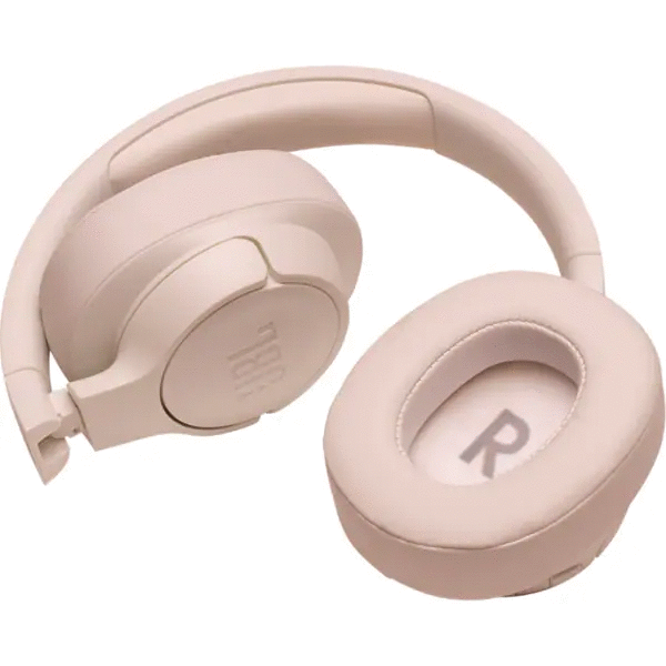 Casti JBL Tune 710BT, Bluetooth, Over-ear, Microfon, Crem