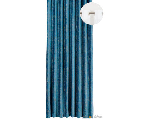 Draperie Cu Inele Lussuria Albastru 140x245 Cm