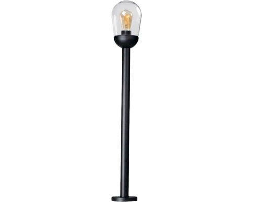 Stalp Pitic Liego E27 Max. 1x15w, 97 Cm, Pentru Exterior Ip44, Sticla/negru