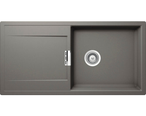 Chiuveta Bucatarie Cu O Cuva Schock Mono D-100l 100x51 Cm, Cu Picurator, Reversibila, Cristadur Silverstone