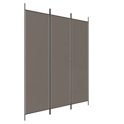 Paravan Format Din 3 Parti, Gri Argintiu, 170x210 Cm