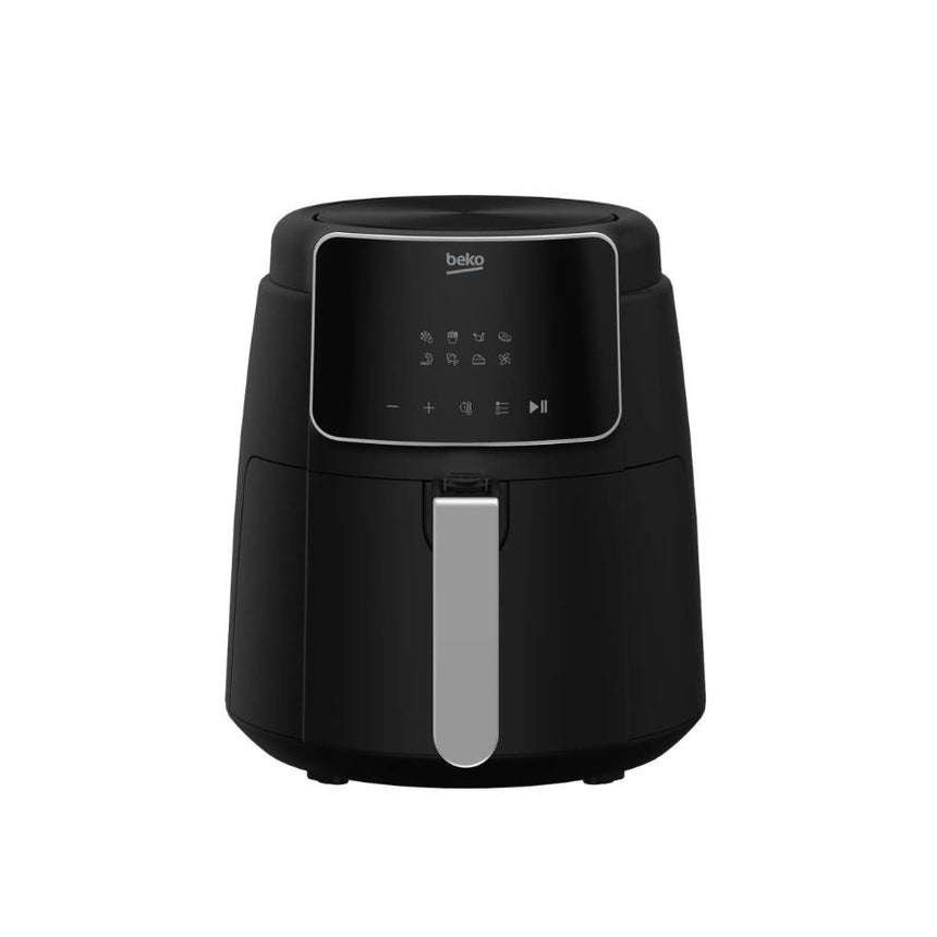 Friteuza cu aer cald Beko FRL2244B, 1500 W, 3.9 litri, 35° C-200° C, cronometru 0 - 90 minute, 8 programe prestabilite, afisaj LED tactil, negru